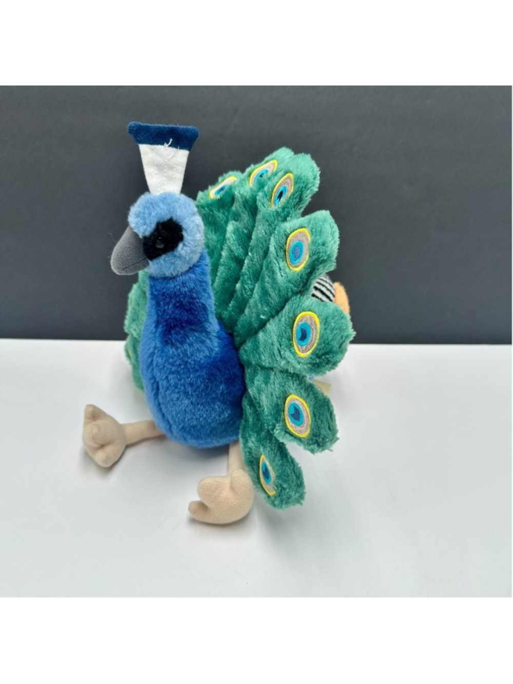 Pakhi The Peacock Stuffed Animal Plush TigerHart Toys 10” Bird Storybook Toy - Picture 2 of 9